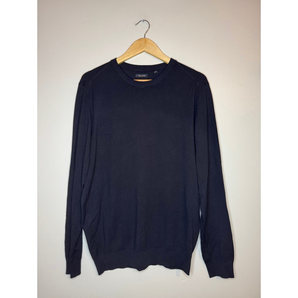 Porter & Ash Black Crewneck‎ Sweater Lightweight Knit XL